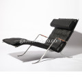 Cathaoirleach Lounge Black Chaise nua-aimseartha